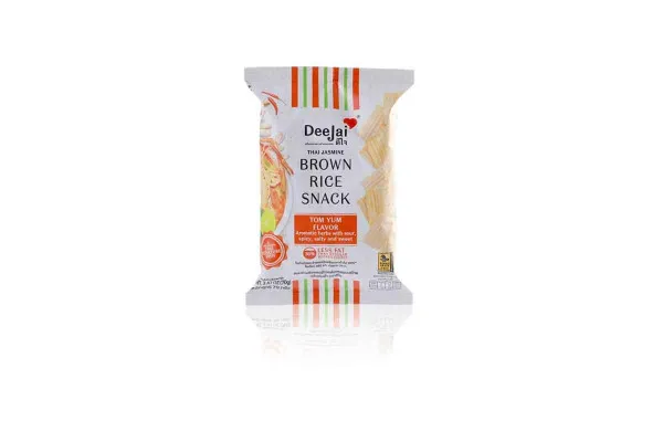 DEEJAI Thai Jasmine Brown Rice Snack, Tom Yum - 70 g