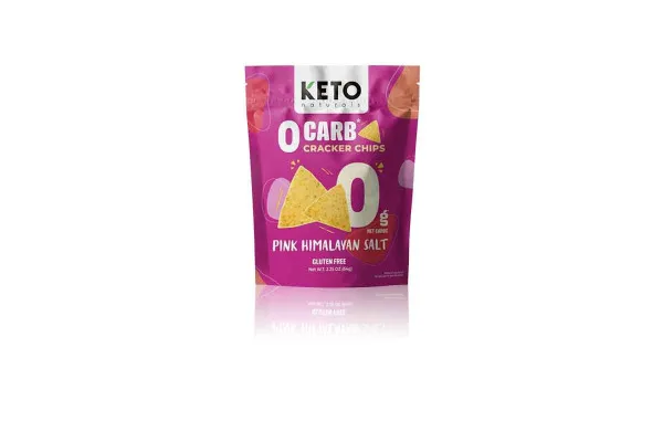 KETO NATURALS, Zero Carb Cracker Chips Pink Himalayan Salt - 64 g