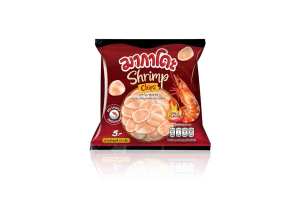 MAKADO Shrimp Chips, Hot Chilli - 15 g
