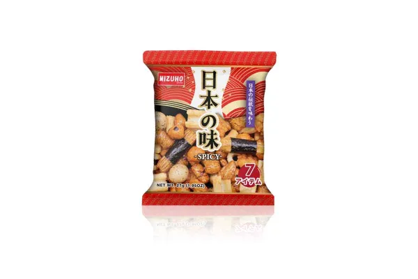 MIZUHO Rice and Bean Cracker, Spicy Mix - 27 g 