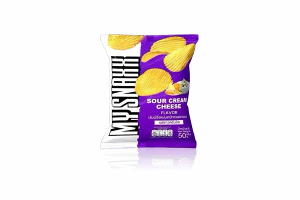 MY SNAXX, Crispy Baked Potato Chips Sour Cream Cheese - 50 g