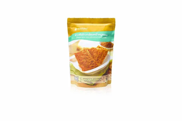 PUENG NGEE CHIANG Crispy Rice Crackers, Brown Rice with Flossy Pork - 100 g