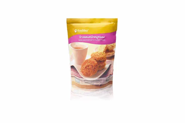 PUENG NGEE CHIANG Crispy Rice Crackers, Rice Cracker with Flossy Pork - 100 g
