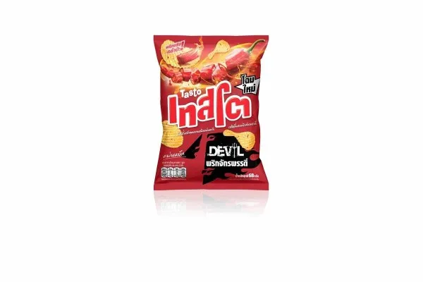 TASTO Ridge Potato Chip, Devil Emperor Chili - 69 g