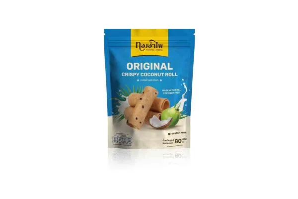 THONG AMPAI Coconut Crispy Roll, Original - 80 g