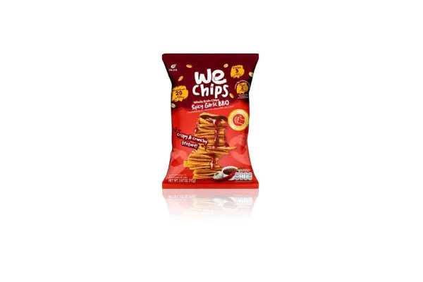WE CHIPS Whole Grain Chips, Spicy Garlic BBQ - 70 g