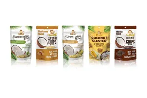 CRISPCONUT Crunchy Coconut Chips with Favorite Flavors