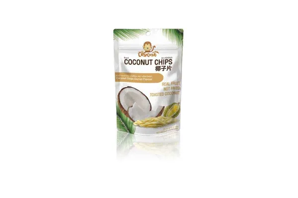 CRISPCONUT Coconut Chips, Durian  - 40 g