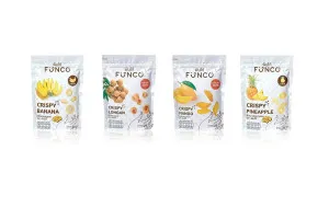 FUNCO Fruit Chips - Crispy Banana, Longan, Mango and Pineapple