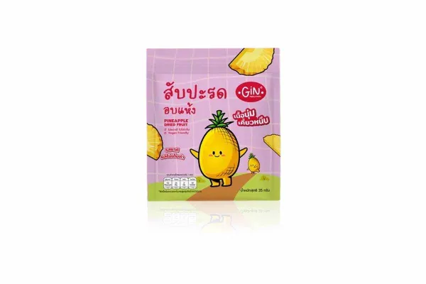 GIN HAPPY SNACKS, Dried fruits Pineapple - 35 g