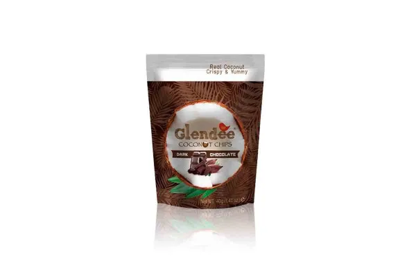 GLENDEE Coconut Chips, Dark Choco - 40 g