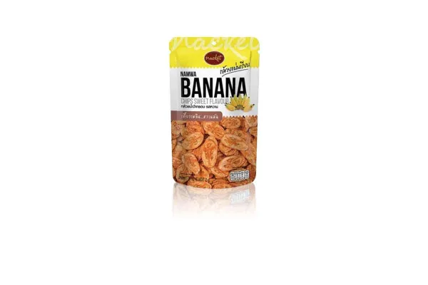 NACKET, Crispy Namwa Banana Chips  Sweetened Flavor - 125 g