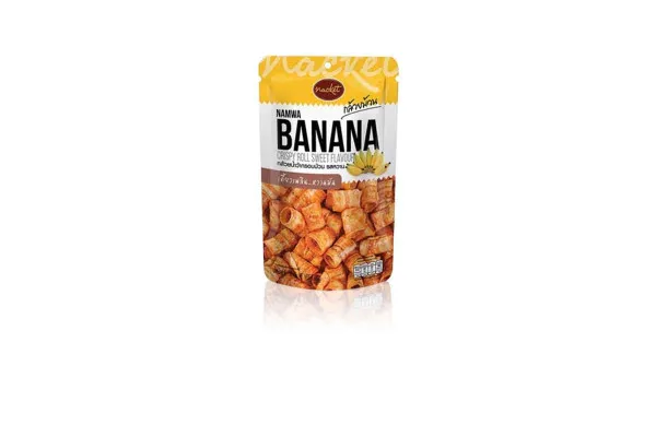 NACKET, Crispy Namwa Banana Chips Roll Sweetened Flavor - 100 g
