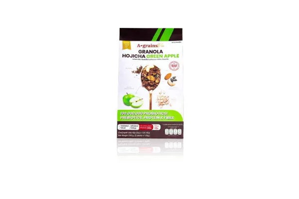 A-GRAINS Granola Pro, Hojicha Green Apple - 250 g