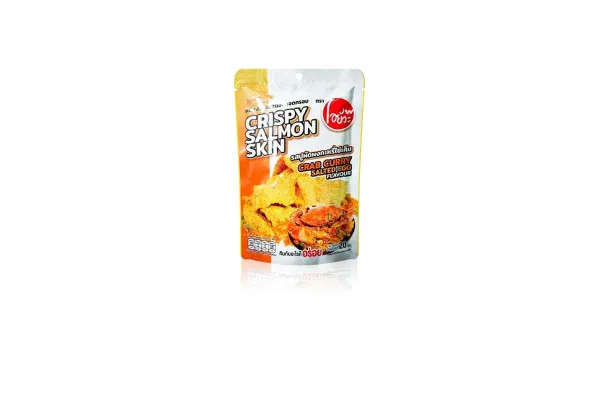 OYUA SNACK, Crispy Salmon Skin Crab Curry Salted Egg - 20 g