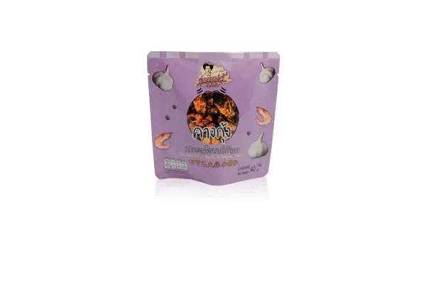 KHUN MAE JU, Shrimp Chin Snack Garlic & Pepper - 40 g