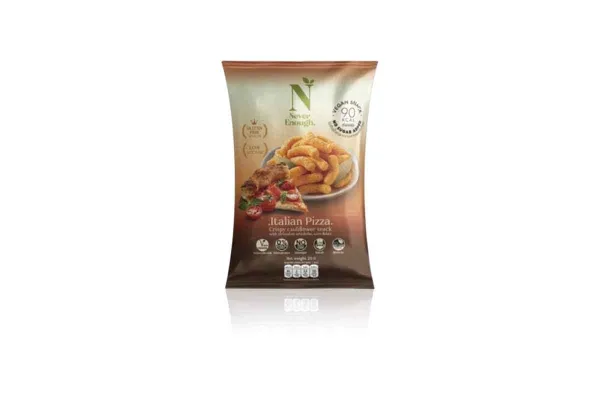 NEVER ENOUGH Crispy Cauliflower Snack, Italian Pizza - 20 g 